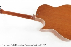 Larrivee C-05 Florentine Cutaway Natural, 1997 Full Rear View