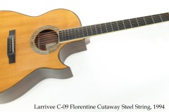 Larrivee C-09 Florentine Cutaway Steel String, 1994 Full Front View