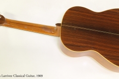 John Larrivee Classical Guitar, 1969  Full Rear View