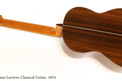 Jean Larrivee Classical Guitar, 1974  Full Rear View