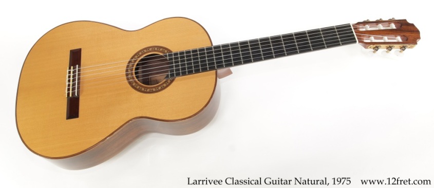 Larrivee Classical Guitar Natural, 1975 Full Front View