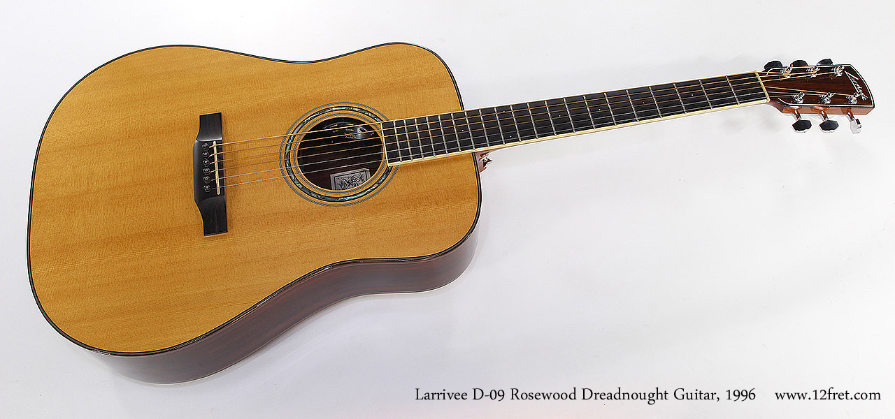 Larrivee D-09 Rosewood Dreadnought Guitar, 1996 Full Front View