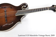 Larrivee F-33 Mandolin Vintage Burst, 2009 Full Front View