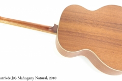 Larrivée J03 Mahogany Natural, 2010 Full Rear View