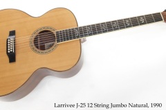 Larrivee J-25 12 String Jumbo Natural, 1990 Full Front View