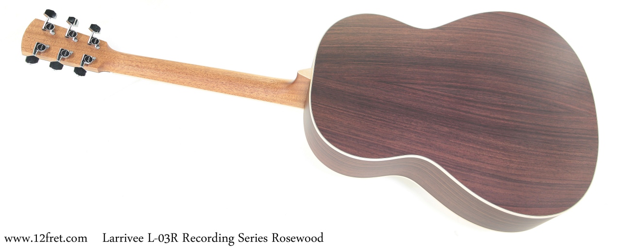 Larrivee L-03R Recording Series Rosewood Full Rear View