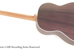 Larrivee L-03R Recording Series Rosewood Full Rear View