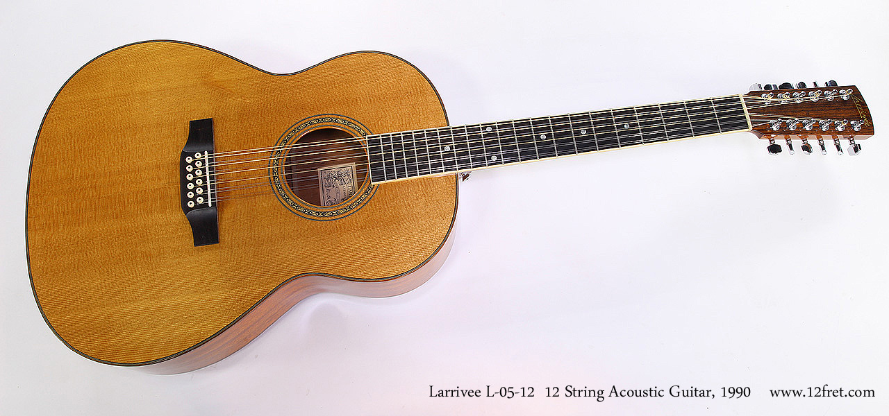 Larrivee L-05-12 12 String Acoustic Guitar, 1990 Full Front View