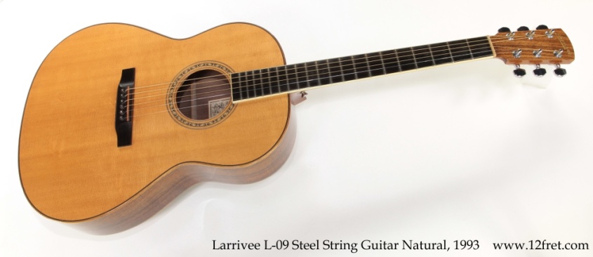 Larrivee L-09 Steel String Guitar Natural, 1993 Full Front View