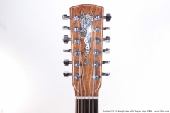Larrivee L10 12-String Guitar with Dragon Inlay, 1980s Head Front View