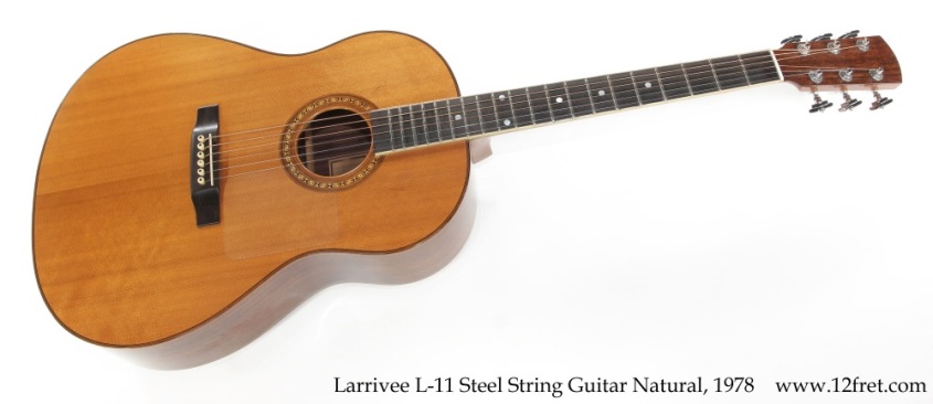 Larrivee L-11 Steel String Guitar Natural, 1978 Full Front View