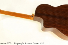 Larrivee LSV-11 Fingerstyle Acoustic Guitar, 2006 Full Rear View