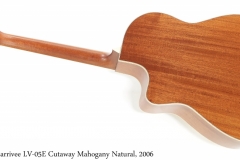 Larrivee LV-05E Cutaway Mahogany Natural, 2006 Full Rear View