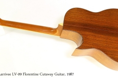 Larrivee LV09 Florentine Cutaway Guitar, 1987 Full Rear View