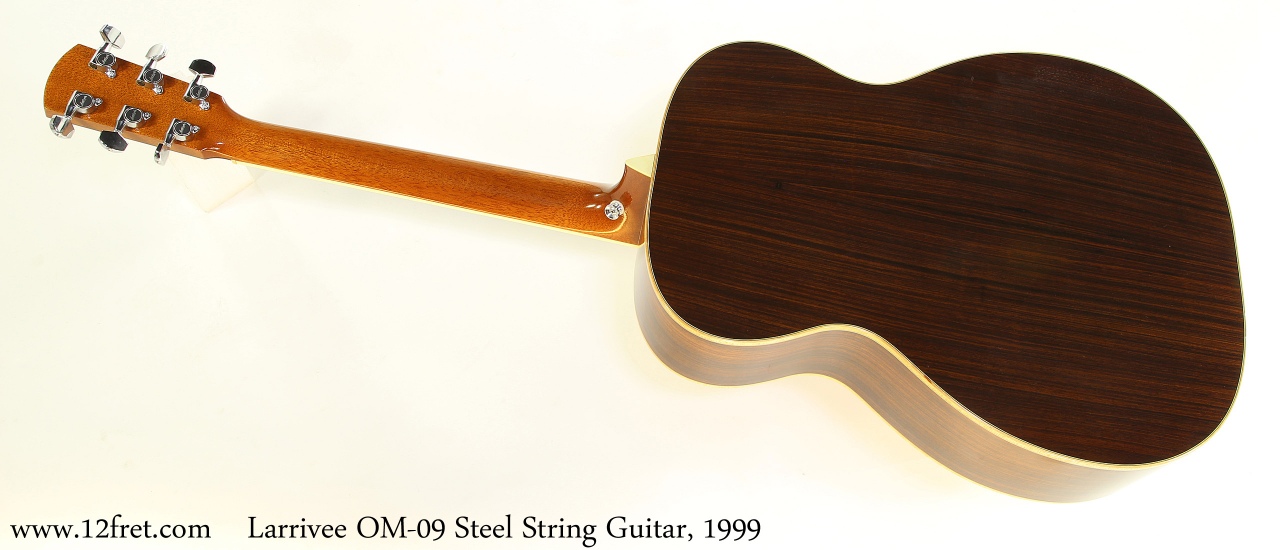 Larrivee OM-09 Steel String Guitar, 1999 Full Rear View