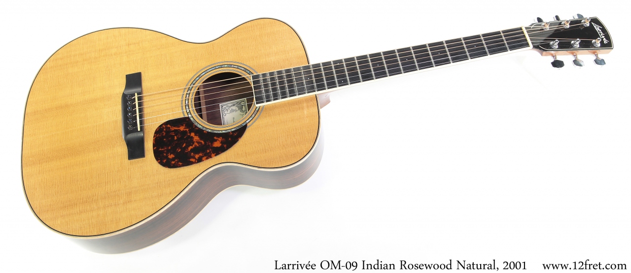 Larrivee OM-09 Indian Rosewood Natural, 2001 Full Front View