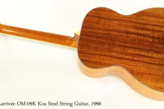 Larrivée OM-09K Koa Steel String Guitar, 1996   Full Rear View