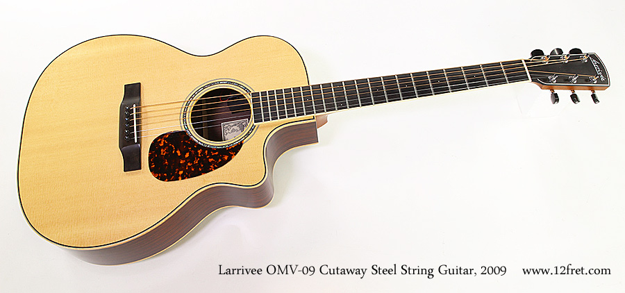 Larrivee OMV-09 Cutaway Steel String Guitar, 2009 Full Front View
