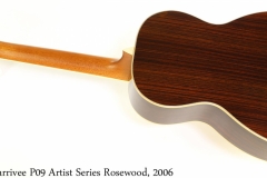 Larrivee P09 Artist Series Rosewood, 2006 Full Rear View