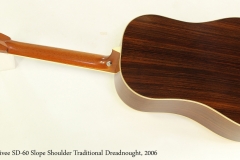 Larrivee SD-60 Slope Shoulder Traditional Dreadnought, 2006 Full Rear VIew