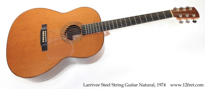Larrivee Steel String Guitar Natural, 1974 Full Front View