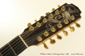 William Laskin 12-String Guitar, 1983 Head Front View