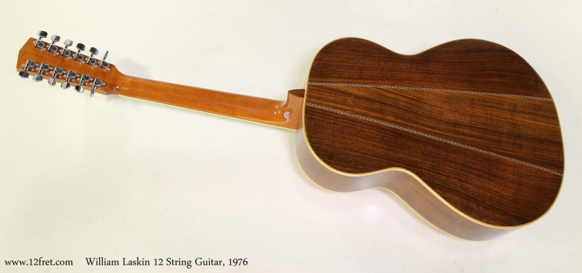 William Laskin 12 String Guitar, 1976 Full Rear View