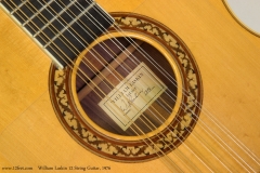 William Laskin 12 String Guitar, 1976 Label View