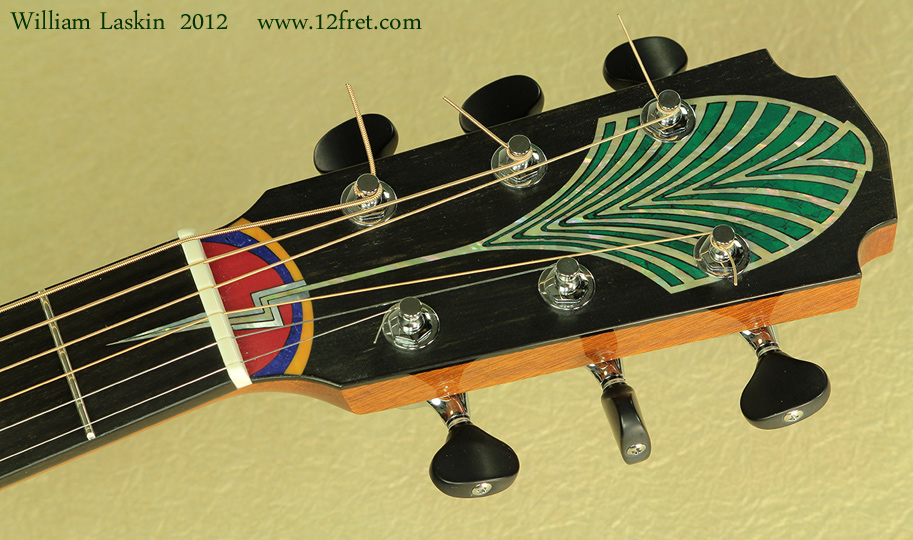 William Laskin Art Deco Guitar 2012 head front view