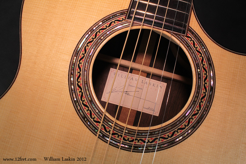 William Laskin Art Deco Guitar 2012 label