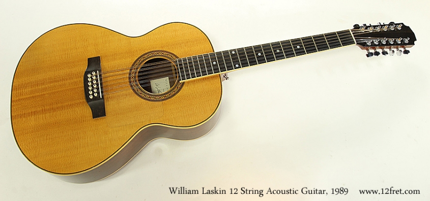 William Laskin 12 String Acoustic Guitar, 1989 Full Front View