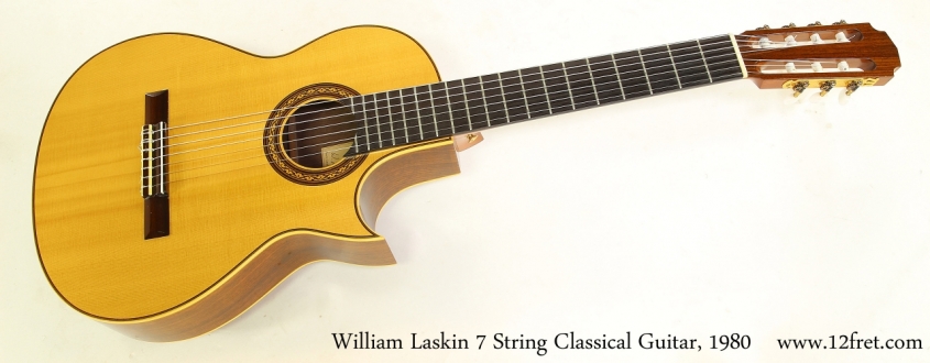 William Laskin 7 String Classical Guitar, 1980  Full Front View