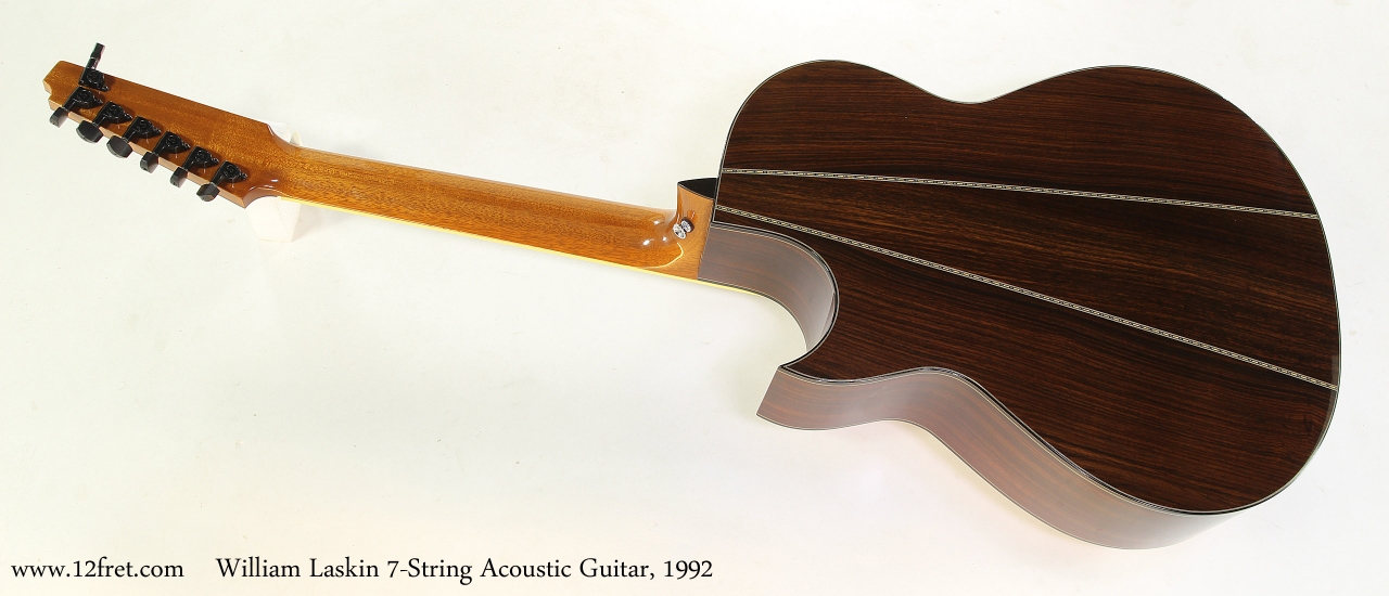 William Laskin 7-String Acoustic Guitar, 1992   Full Rear View