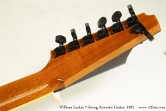William Laskin 7-String Acoustic Guitar, 1992   Head Rear View