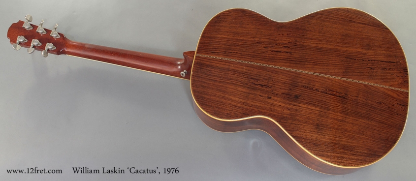 William Laskin Cactus Guitar 1976 full rear view