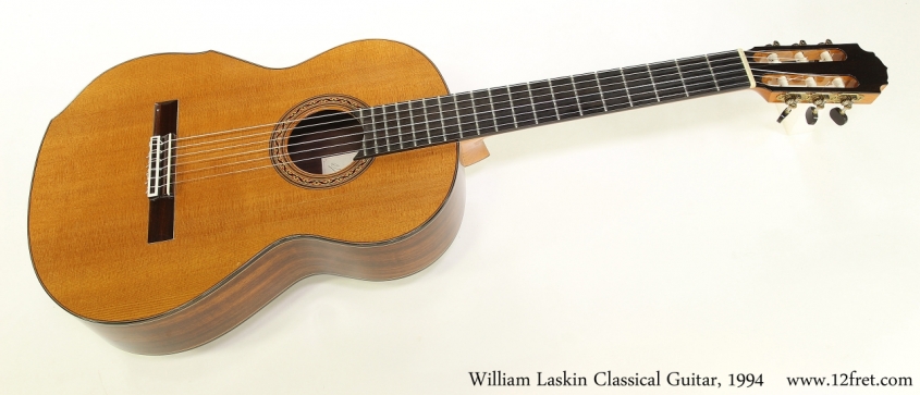 William Laskin Classical Guitar, 1994   Full Front View