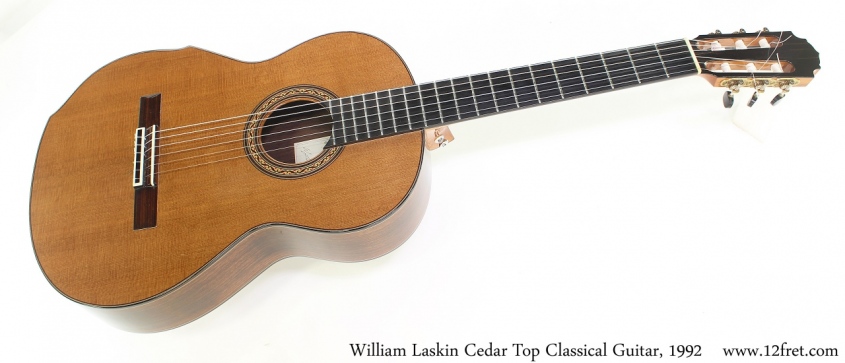 William Laskin Cedar Top Classical Guitar, 1992 Full Front View