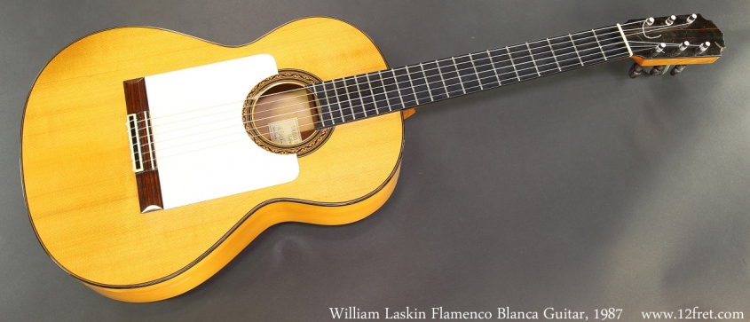 William Laskin Flamenco Blanca Guitar, 1987 Full Front View