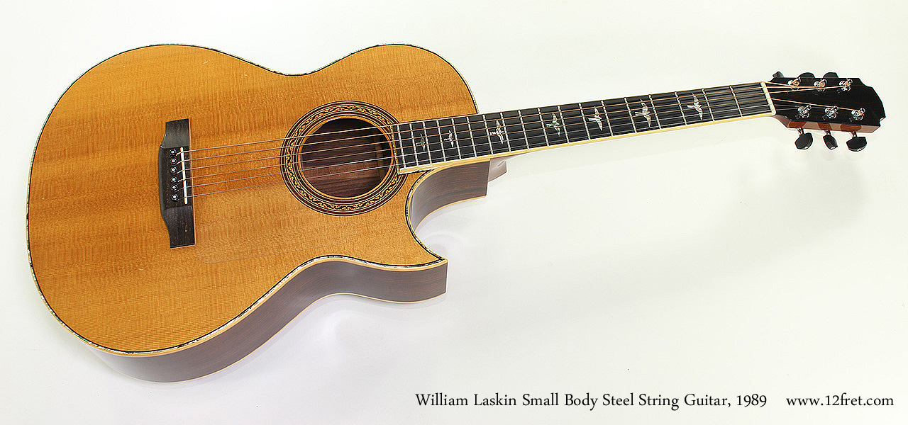 William Laskin Small Body Steel String Guitar, 1989 Full Front View