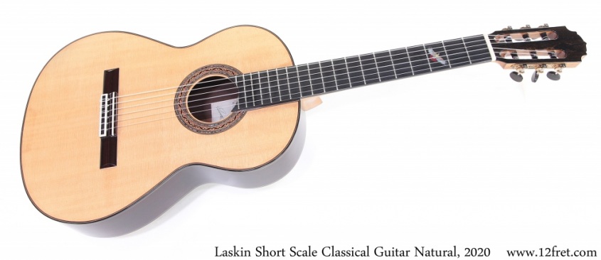 Laskin Short Scale Classical Guitar Natural, 2020 Full Front View