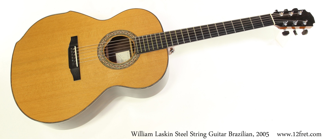 William Laskin Steel String Guitar Brazilian, 2005 Full Front View