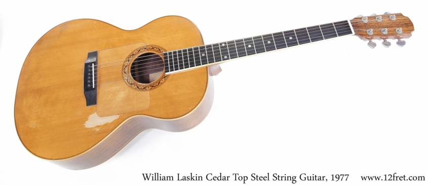 William Laskin Cedar Top Steel String Guitar, 1977 Full Front View