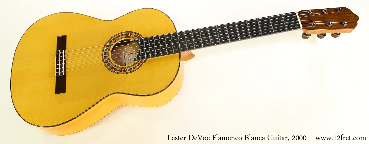 Lester DeVoe Flamenco Blanca Guitar, 2000    Full Front VIew
