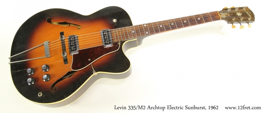 Levin 335/M2 Archtop Electric Sunburst, 1962 Full Front View