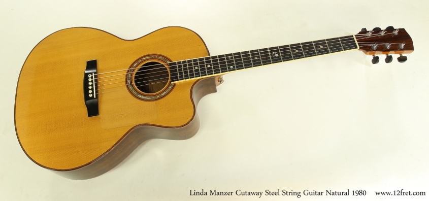 Linda Manzer Cutaway Steel String Guitar Natural 1980  Full Front View