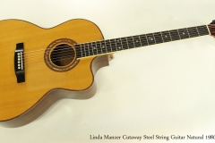 Linda Manzer Cutaway Steel String Guitar Natural 1980  Full Front View