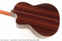 Linda Manzer Custom Cutway Steel String Guitar, 1980 Back View