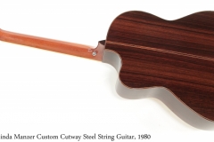 Linda Manzer Custom Cutway Steel String Guitar, 1980 Full Rear View