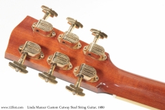Linda Manzer Custom Cutway Steel String Guitar, 1980 Head Rear View