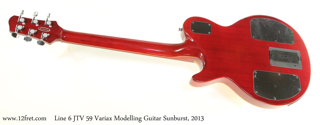 Line 6 JTV 59 Variax Modelling Guitar Sunburst, 2013 Full Rear View